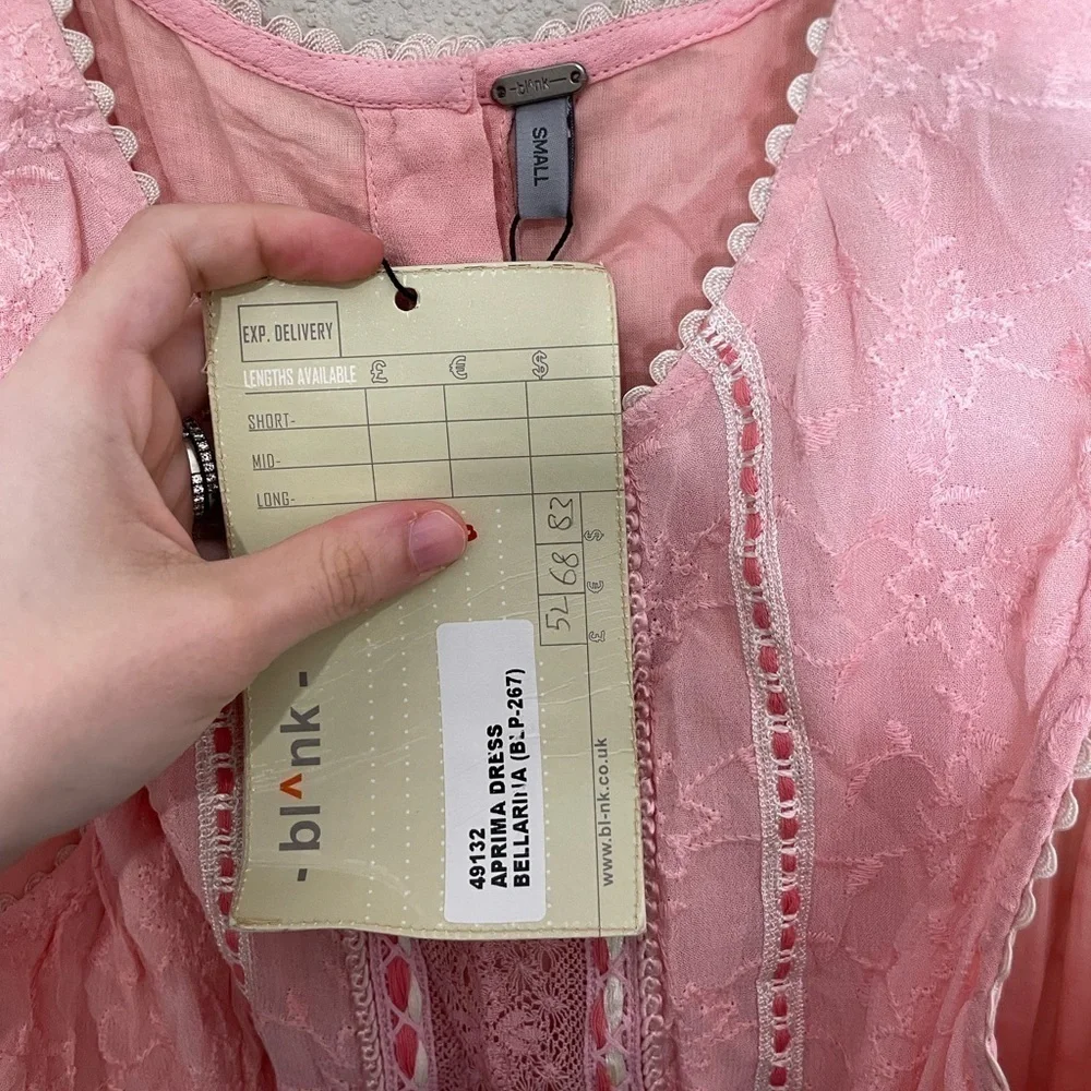 Anthropologie Blank London Pink Boho Midi Maxi Dress NwT Sample Small